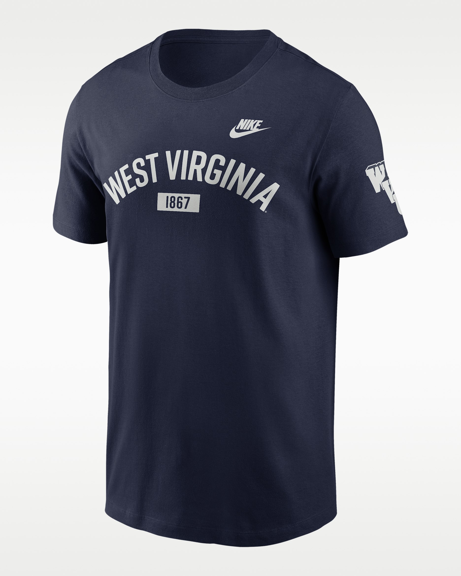 West Virginia Legacy Arch 2-Hit Men's Nike College T-Shirt. Nike.com